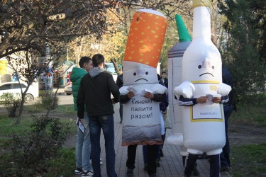 Action against quitsmoking was held in Vinnytsia