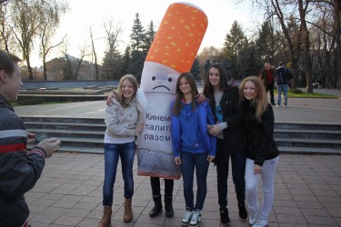 Action against quitsmoking was held in Vinnytsia