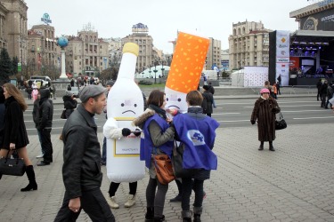 The anti-smoking campaign was held in Kyiv