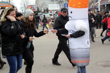 The action against quitsmoking was held in Zaporozhye