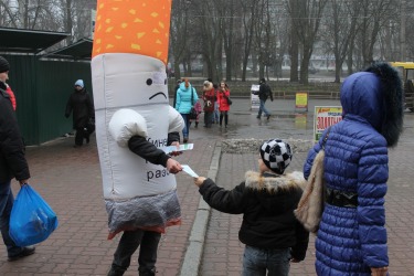 The campaign against quitsmoking was held in Chernihiv