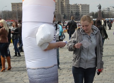 Action against quitsmoking was held in Kharkiv